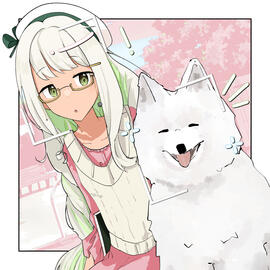 (oc) aurelie and sojsns (the dog)